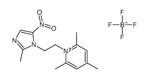 2,4,6-trimethyl-1-[2-(2-methyl-5-nitroimidazol-1-yl)ethyl]pyridin-1-ium,tetrafluoroborate Structure