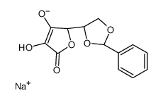 sodium,(2R)-4-hydroxy-5-oxo-2-[(4S)-2-phenyl-1,3-dioxolan-4-yl]-2H-furan-3-olate结构式