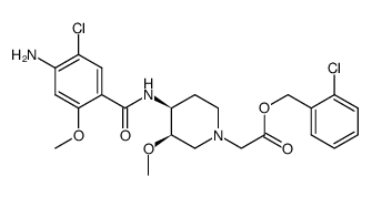 2-chlorobenzyl 2-((3R,4S)-4-(4-amino-5-chloro-2-methoxybenzamido)-3-methoxypiperidin-1-yl)acetate结构式