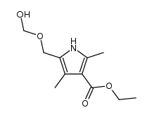 5-(hydroxymethoxy-methyl)-2,4-dimethyl-pyrrole-3-carboxylic acid ethyl ester Structure