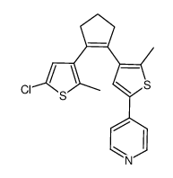 1-(5-chloro-2-methylthien-3-yl)-2-[2-methyl-5-(pyridine-4-yl)thien-3-yl]cyclopentene结构式