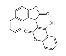 1-(4-hydroxy-2-oxo-2H-chromen-3-yl)-1H-naphtho[2,1-b]furan-2-one结构式