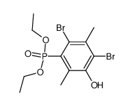 <4.6-Dibrom-3-hydroxy-2.5-dimethyl-phenyl>-phosphonsaeure-diaethylester Structure