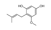 2-<γ,γ-Dimethyl-allyl>-phloroglucin-1-methylether结构式