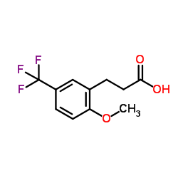 3-[2-Methoxy-5-(trifluoromethyl)phenyl]propanoic acid Structure