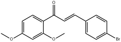 (2E)-3-(4-bromophenyl)-1-(2,4-dimethoxyphenyl)prop-2-en-1-one structure