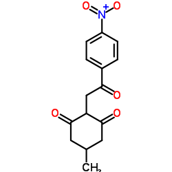 5-Methyl-2-[2-(4-nitrophenyl)-2-oxoethyl]-1,3-cyclohexanedione Structure