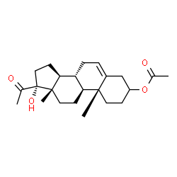 20-Oxopregn-5-ene-3,17-diol 3-acetate structure
