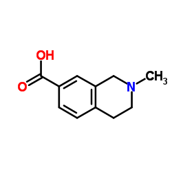 2-Methyl-1,2,3,4-tetrahydro-7-isoquinolinecarboxylic acid结构式