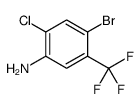 4-Bromo-2-chloro-5-(trifluoromethyl)benzenamine结构式