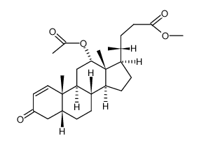 methyl 12α-acetoxy-3-oxo-5β-chol-1-en-24-oate结构式