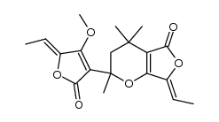 (Z)-7-ethylidene-2-((Z)-5-ethylidene-4-methoxy-2-oxo-2,5-dihydrofuran-3-yl)-2,4,4-trimethyl-3,4-dihydro-2H-furo[3,4-b]pyran-5(7H)-one结构式