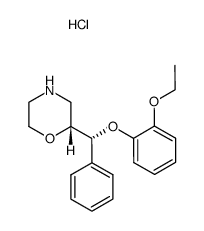 (2R)-2-[(R)-(2-ethoxyphenoxy)-phenylmethyl]morpholine hydrochloride Structure