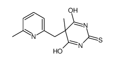 5-methyl-5-[(6-methylpyridin-2-yl)methyl]-2-sulfanylidene-1,3-diazinane-4,6-dione Structure