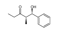 (1R*,2R*)-1-hydroxy-2-methyl-1-phenyl-3-pentanone结构式