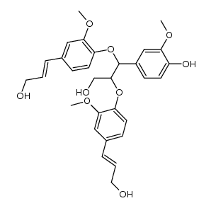 Guaiacylglycerol-β,γ-bis-coniferyl ether结构式
