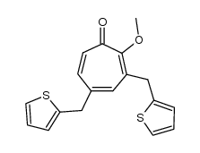 2-Methoxy-3,5-bis(2-thienylmethyl)tropone结构式