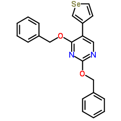 2,4-Bis(benzyloxy)-5-(3-selenophenyl)pyrimidine Structure