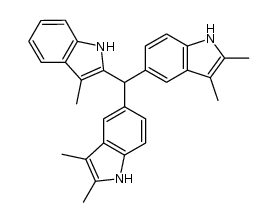 bis(2,3-dimethylindol-5-yl)(3-methylindol-2-yl)methan Structure