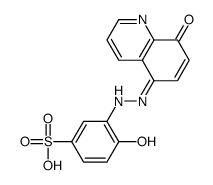 4-hydroxy-3-[2-(8-oxoquinolin-5-ylidene)hydrazinyl]benzenesulfonic acid结构式