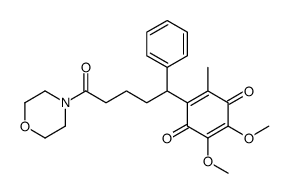 2,3-dimethoxy-5-methyl-6-(5-morpholin-4-yl-5-oxo-1-phenylpentyl)cyclohexa-2,5-diene-1,4-dione结构式