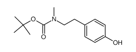 N-tert-butoxycarbonyl-N-methyl-2-(4-hydroxyphenyl)-ethylamine Structure
