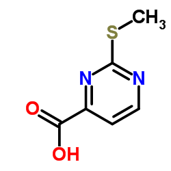 2-(Methylsulfanyl)-4-pyrimidinecarboxylic acid structure