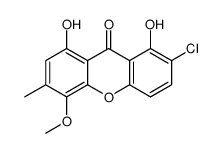 2-chloro-1,8-dihydroxy-5-methoxy-6-methylxanthen-9-one Structure
