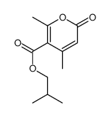 2-methylpropyl 2,4-dimethyl-6-oxopyran-3-carboxylate Structure