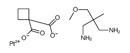 cyclobutane-1,1-dicarboxylate,2-(methoxymethyl)-2-methylpropane-1,3-diamine,platinum(2+)结构式