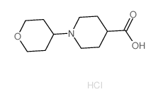 1-(tetrahydro-2H-pyran-4-yl)-4-piperidinecarboxylic acid(SALTDATA: HCl) structure