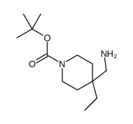 TERT-BUTYL4-(AMINOMETHYL)-4-ETHYLPIPERIDINE-1-CARBOXYLATE Structure