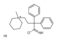 4-(1-methylpiperidin-1-ium-1-yl)-2,2-diphenylbutanamide,iodide结构式