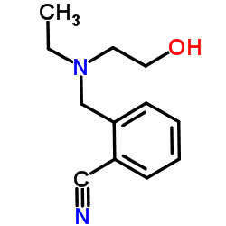 2-{[Ethyl(2-hydroxyethyl)amino]methyl}benzonitrile Structure