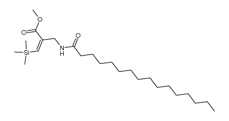 methyl (Z)-3-(trimethylsilyl)-2-[(palmitoylamino)methyl]propenoate结构式