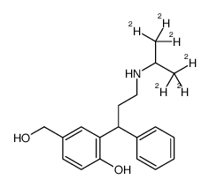 (Rac)-5-Hydroxymethyl desisopropyl Tolterodine-d6 Structure