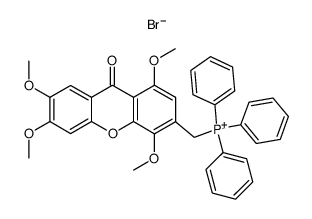 1,4,6,7-tetramethoxyxanthon-3-ylmethyltriphenylphosphonium bromide结构式