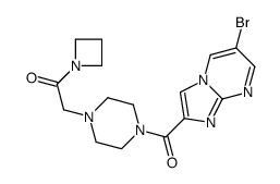 1-(azetidin-1-yl)-2-[4-(6-bromoimidazo[1,2-a]pyrimidine-2-carbonyl)piperazin-1-yl]ethanone结构式