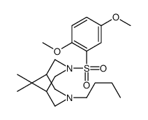 7-butyl-3-(2,5-dimethoxyphenyl)sulfonyl-9,9-dimethyl-3,7-diazabicyclo[3.3.1]nonane结构式
