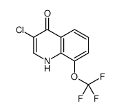 3-Chloro-4-hydroxy-8-trifluoromethoxyquinoline结构式