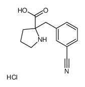 (S)-2-(3-CYANOBENZYL)PYRROLIDINE-2-CARBOXYLIC ACID HYDROCHLORIDE Structure