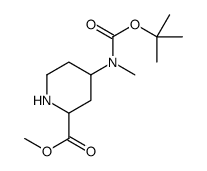 methyl 4-[methyl-[(2-methylpropan-2-yl)oxycarbonyl]amino]piperidine-2-carboxylate Structure