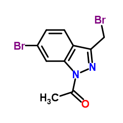 1-[6-Bromo-3-(bromomethyl)-1H-indazol-1-yl]ethanone Structure