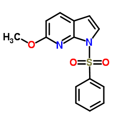 1-(Phenylsulfonyl)-6-Methoxy-7-azaindole结构式