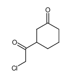 Cyclohexanone, 3-(chloroacetyl)- (9CI)结构式
