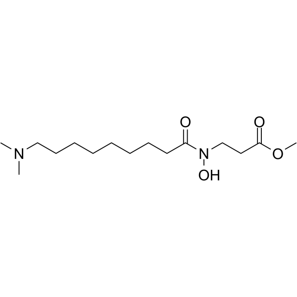 N-(9-二甲基氨基-1-氧代壬基)-N-羟基-β-丙氨酸甲酯结构式