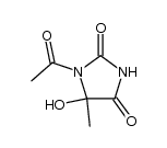 1-acetyl-5-hydroxy-5-methylhydantoin结构式