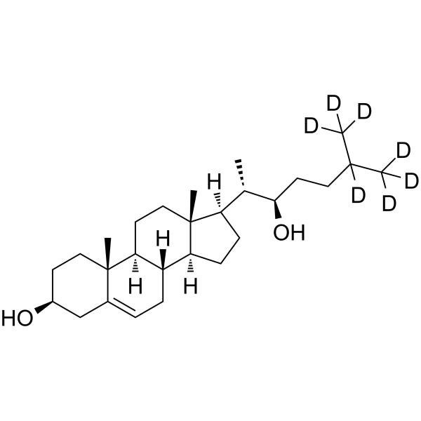 (3β,22R)-(25,26,26,26,27,27,27-2H7)Cholest-5-ene-3,22-diol structure