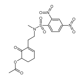 N-[2-(5-acetoxy-6-oxocyclohex-1-enyl)ethyl]-N-methyl-2,4-dinitrobenzenesulfonamide Structure