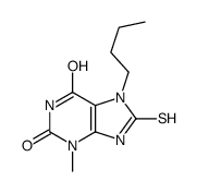7-butyl-3-methyl-8-sulfanylidene-9H-purine-2,6-dione Structure